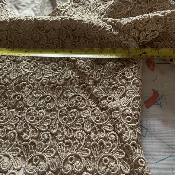 Elegant Lace handmade vintage dress with lace overlay - Picture 8 of 13